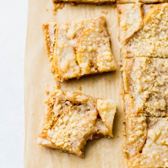 Insanely Good Pear Crumble Bars - Recipe photo by bluebowlrecipes
