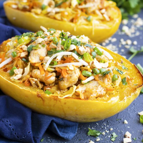 Spaghetti Squash Chicken Pad Thai - Recipe photo by EvolvingTable
