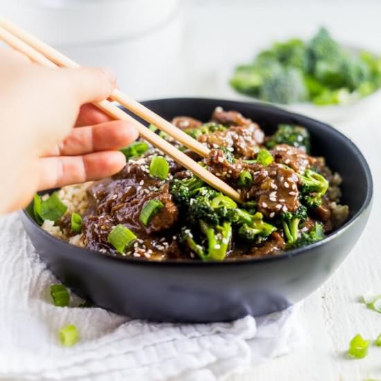 Healthy Instant Pot Mongolian Beef - Recipe photo by WhatMollyMade
