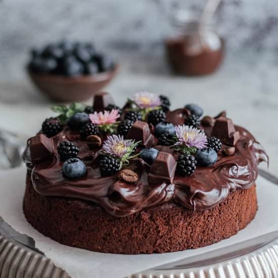 Coffee & walnut chocolate cake - Recipe photo by RainbowInMyKitchen
