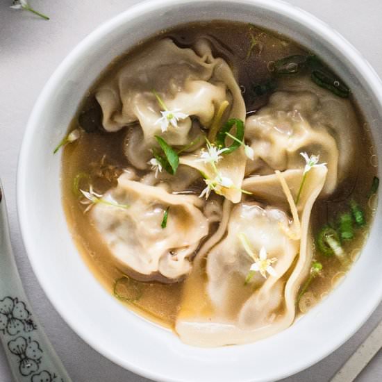 Scallop Wonton Soup - Recipe photo by rhubarbandcod