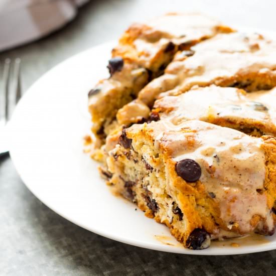 Mocha Choc Chip Hazelnut Scones - Recipe photo by No Plate Like Home