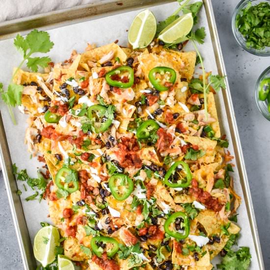 Rotisserie Chicken Nachos - Recipe photo by projectmealplan