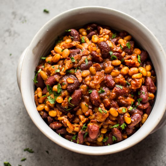 Baked Beans with Bacon - Recipe photo by saltandlavender