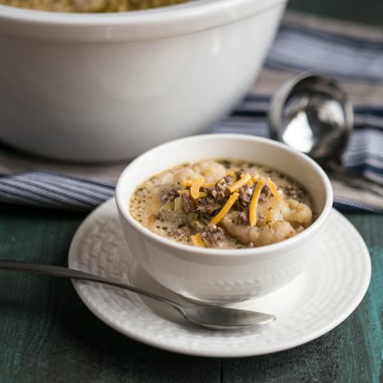 Cheeseburger Soup - Recipe photo by littlebitrecipes
