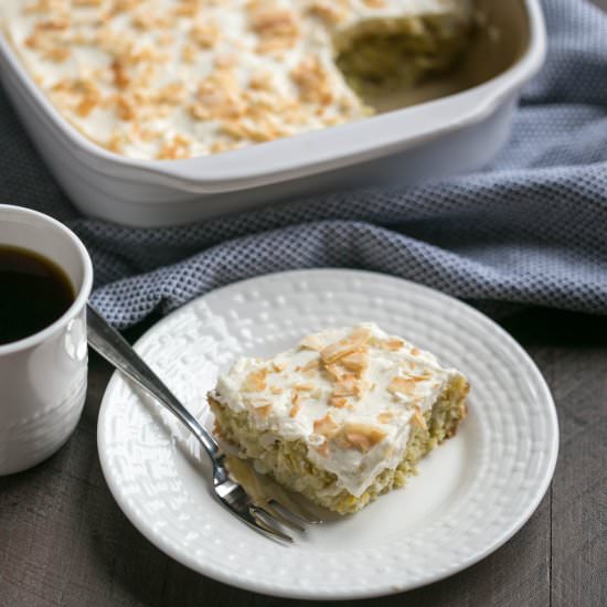 Coconut Cream Cheese Cake - Recipe photo by littlebitrecipes