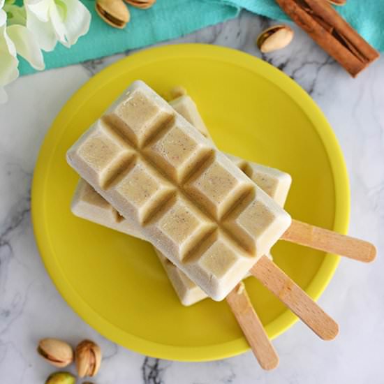 Pistachio and Almond Kulfi Ice Pops - Recipe photo by SweetCannela