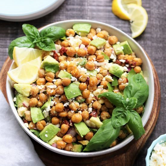 Roasted Chickpea & Avocado Salad - Recipe photo by Give it Some Thyme