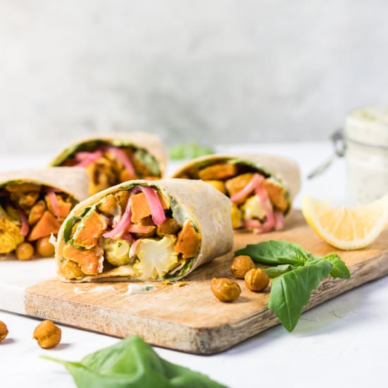 Roasted Curry Veggie Wrap - Recipe photo by Danilicious
