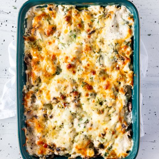 3 Cheese Pesto Chicken Pasta Bake - Recipe photo by poweredbymom