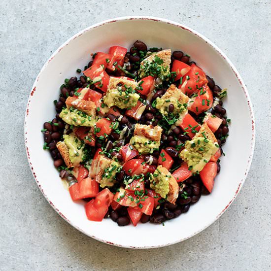 SALAD WITH LEMON-TAHINI DRESSING - Recipe photo by BrightBird