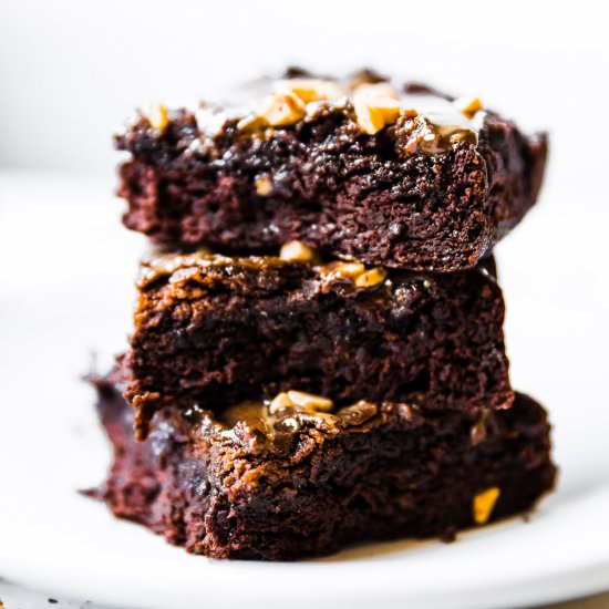 MAPLE TAHINI LOW CARB BROWNIES - Recipe photo by Cotter Crunch