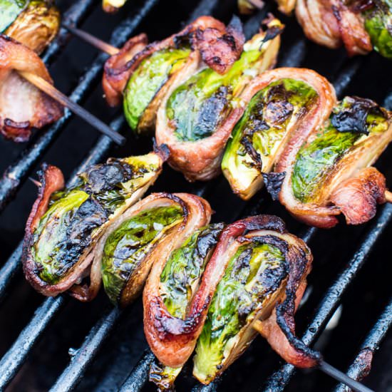 Bacon Wrapped Brussel Sprouts - Recipe photo by gimmesomegrilling