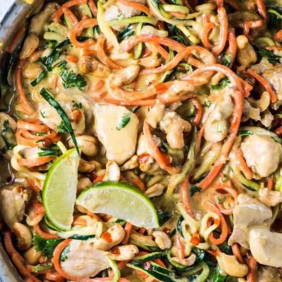 Cashew Chicken Zoodles - Recipe photo by The Endless Meal