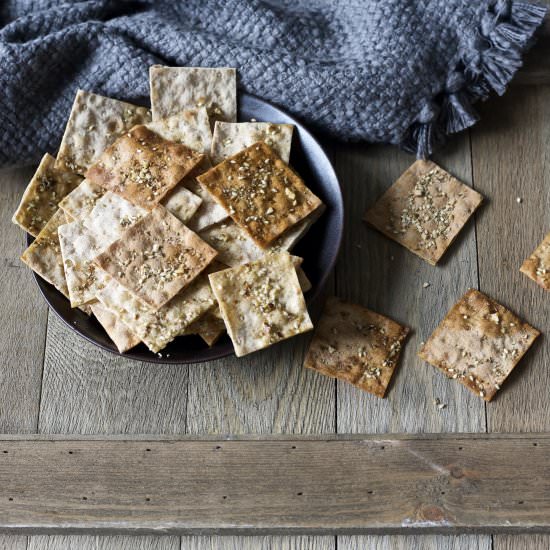 Savory Lavash Crackers - Recipe photo by thedomesticdietitian