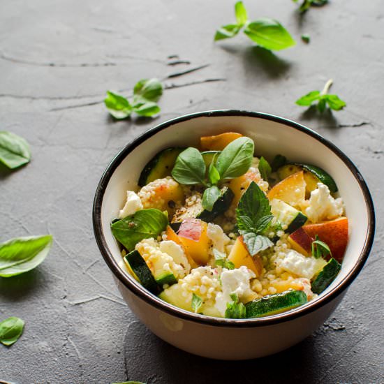 Nectarines & millet salad - Recipe photo by Flymetothespoon
