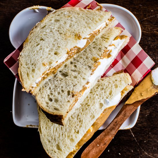 Peanut Butter Marshmallow Sandwich - Recipe photo by apleasantlittlekitchen