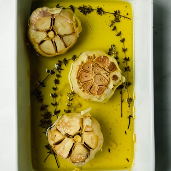 Garlic Confit - Recipe photo by Never Not Hungry