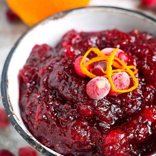 Instant Pot Cranberry Sauce - Recipe photo by Simply Happy Foodie