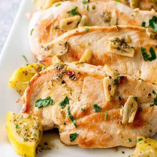 Garlic Greek Chicken - Recipe photo by sprinkles and sprouts