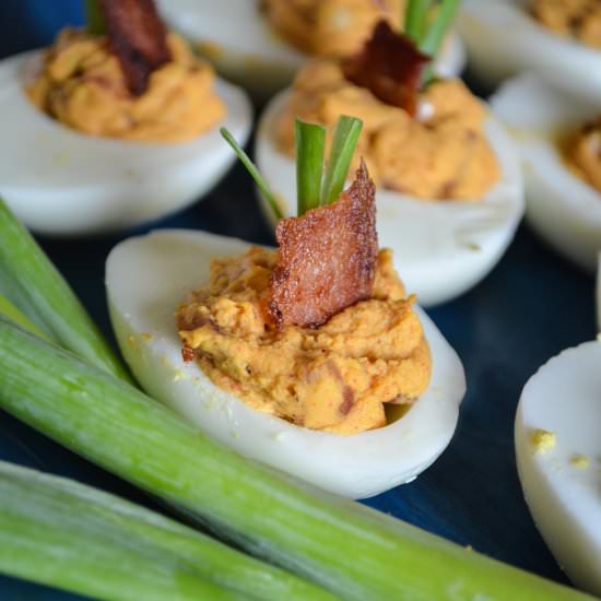 Smoky Bacon Deviled Eggs - Recipe photo by theradiantchef