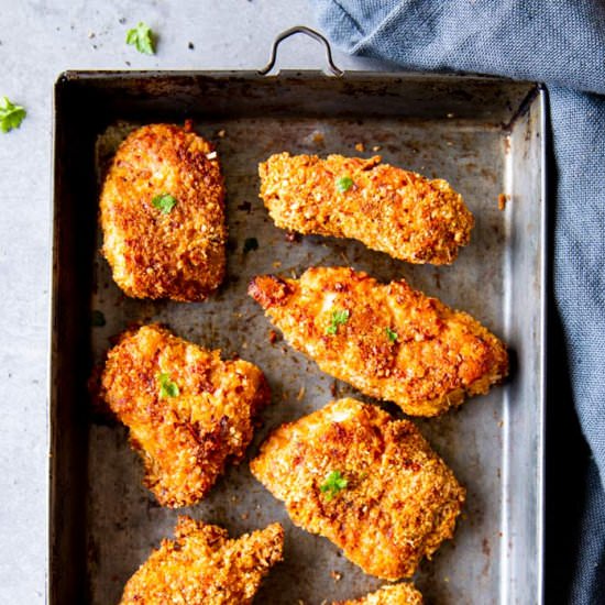 Low Carb Oven Fried Fish - Recipe photo by the wholesome recipe box