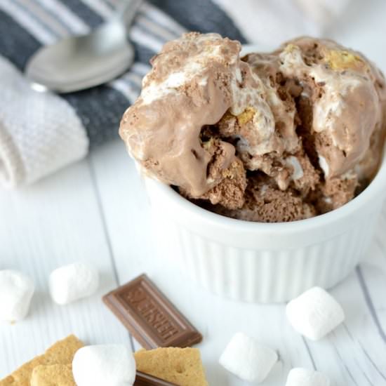 S'mores Ice Cream - Recipe photo by chiselandfork