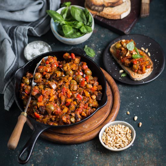 Caponata - Recipe photo by drizzleanddip