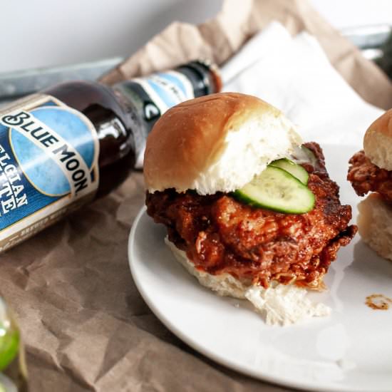 Hot Chicken Sliders - Recipe photo by megseverydayindulgence