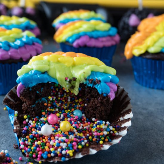 Pinata Cupcakes - Recipe photo by A Table Full of Joy