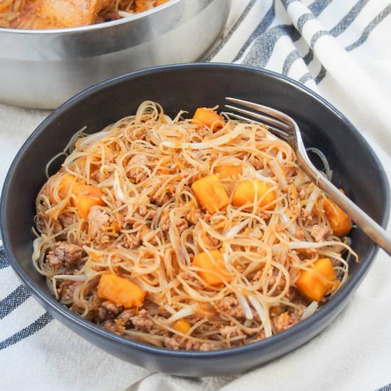 Taiwanese pumpkin rice noodles - Recipe photo by carolinescooking