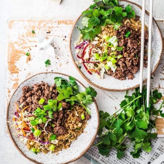 Asian Beef Bowls - Recipe photo by TheFitFoodie