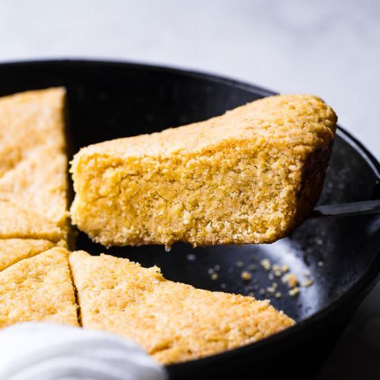 Gluten Free Vegan Sweet Cornbread - Recipe photo by foodfaithfitness