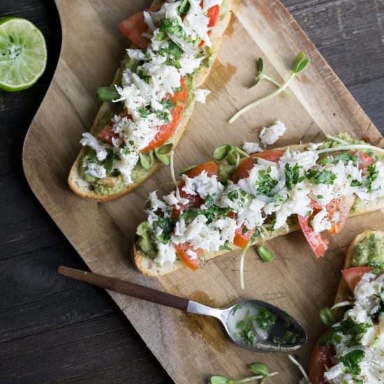 Lump Crab Toast - Recipe photo by Wild and Whole