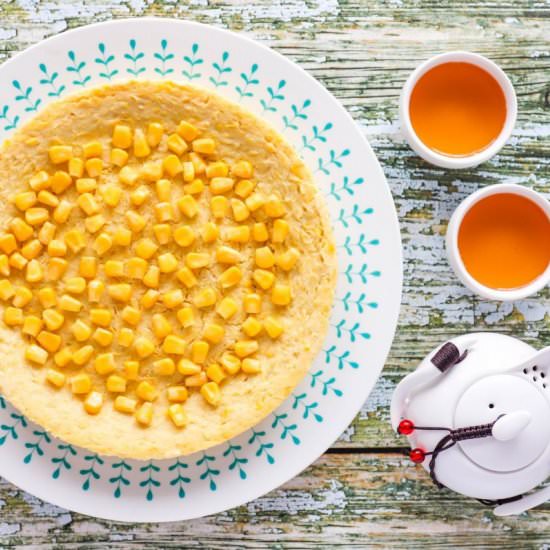 Steamed Sweet Corn Cake - Recipe photo by healthygfasian