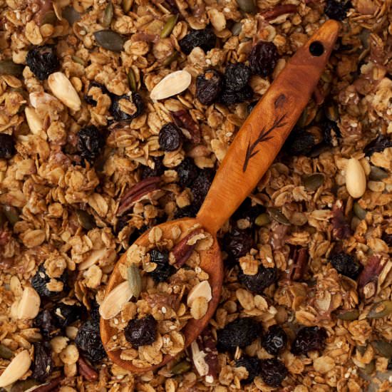 Chocolate Pumpkin Spice Granola - Recipe photo by littlesugarsnaps