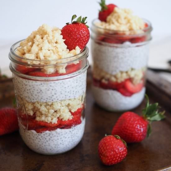 Strawberry Shortcake Chia Pudding - Recipe photo by Food to Feel Good