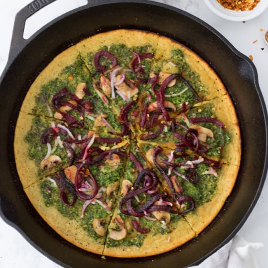 Chickpea Flour Pizza - Recipe photo by eatingbyelaine
