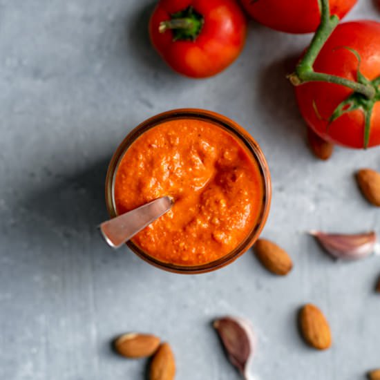 Easy Romesco Sauce - Recipe photo by thecuriouschickpea