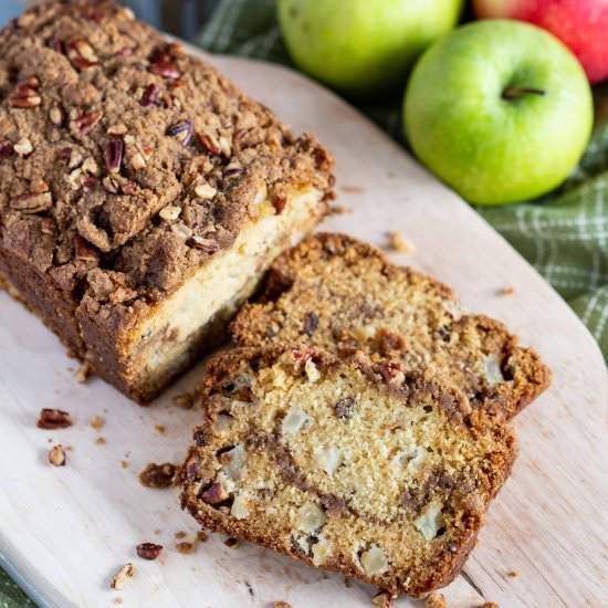 Cinnamon Streusel Apple Bread - Recipe photo by giftofhospitality
