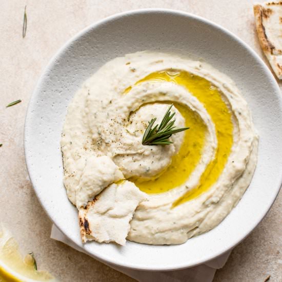 Rosemary White Bean Dip - Recipe photo by saltandlavender