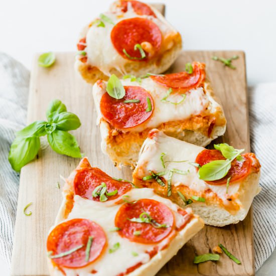 French Bread Pizza - Recipe photo by Salt and Baker