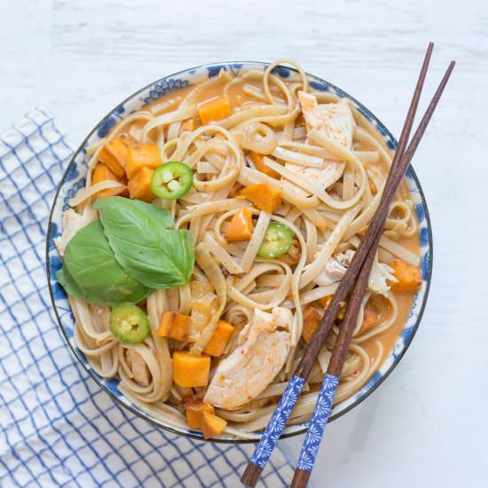 Asian Noodle Soup with Sweet Potato - Recipe photo by Cook With Me Darling