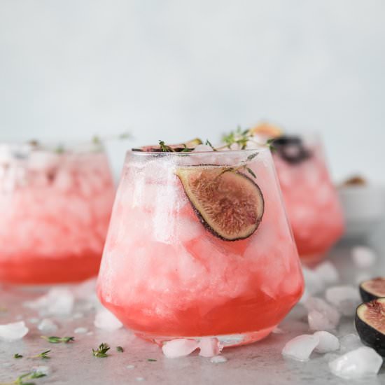 Fig Thyme Shrub Cocktail - Recipe photo by Spices in my DNA