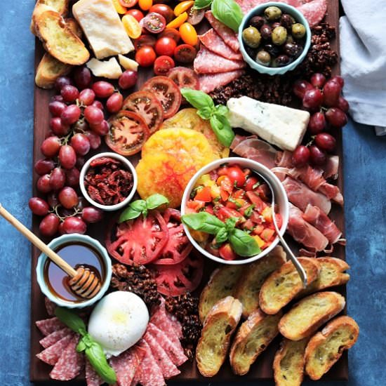 Heirloom Bruschetta Cheese Board - Recipe photo by Give it Some Thyme