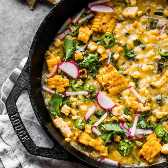 Mexican Corn Queso Dip - Recipe photo by platingsandpairings