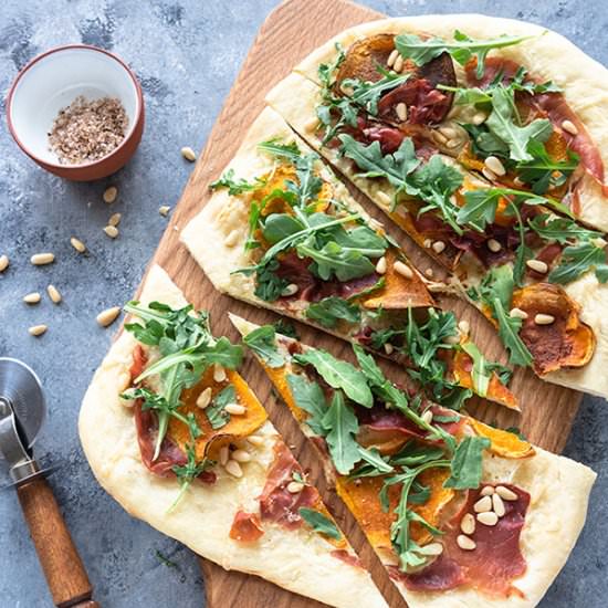 Prosciutto Butternut Squash Pizza - Recipe photo by The Home Cooks Kitchen