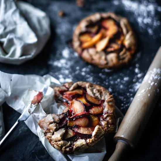 Plum and Peach Wheat Galettes - Recipe photo by ashortgirlsfeast