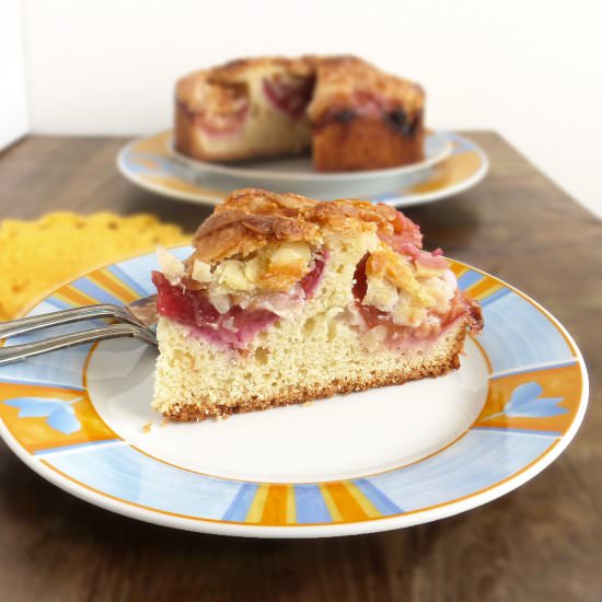 Swedish Plum Tosca Cake - Recipe photo by thespeltkitchen