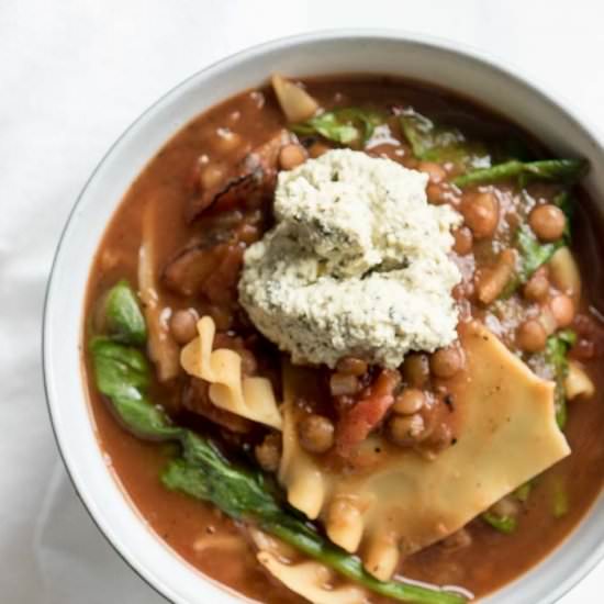 Vegan Lasagna Soup - Recipe photo by infinebalance